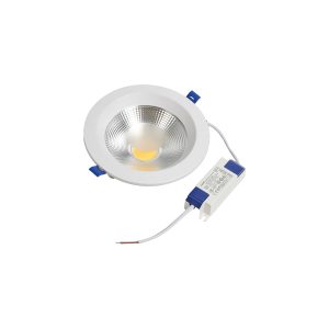 Downlight COB empotrar redondo 15W 230V 3000ºK color lacado en blanco